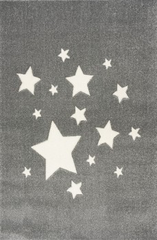 Teppich, Sterne silbergrau, 120x180 cm